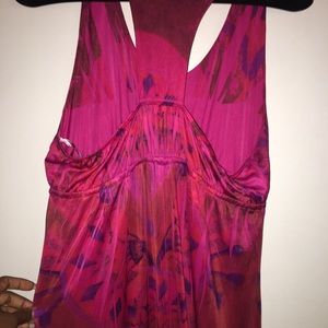 Pink floral razor back  maxi dress